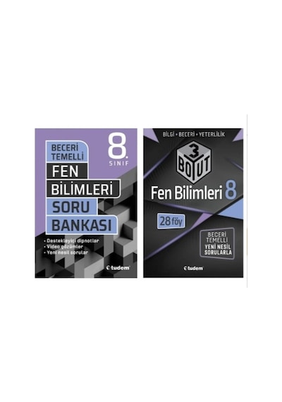 Tudem Yayınları 8.sınıf Fen Bilimleri Soru Bankası&8.sınıf Fen Bi