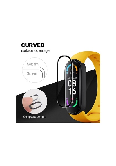 Xiaomi Mi Band 5 Tam Kapatan Pmma Ekran Koruyucu Tam Kapatan Siyah 3 Adet