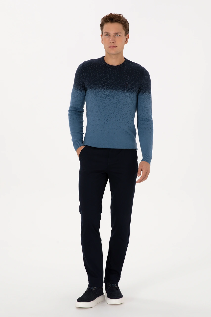 U.S. Polo Assn. Erkek Regular Fit Bisiklet Yaka Lacivert Kazak 50307871-VR033 U.S. Polo Assn. Erkek Regular Fit Bisiklet Yaka Lacivert Kazak 50307871-VR033