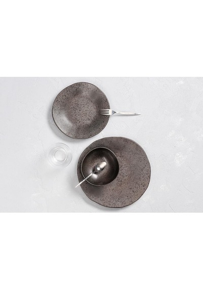 Ironstone 3 Parça Tek Kişilik Yemek Takımı Açık Gri