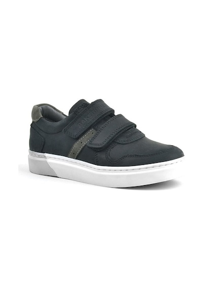 Hakiki Deri Siyah Cırtlı Erkek Çocuk Sneaker