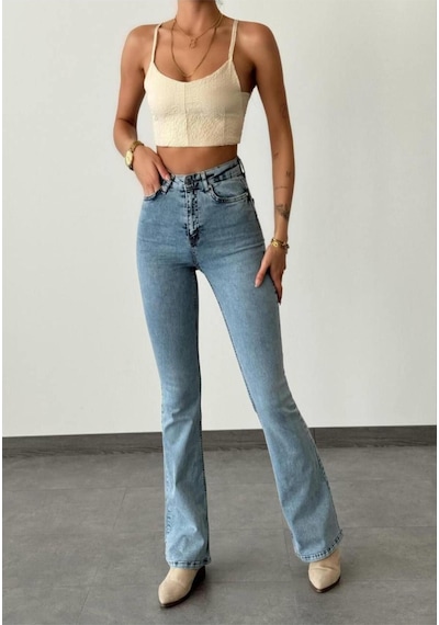 Lacarino 7579 Cındy Xl Kadın Jean Pantolon Blue