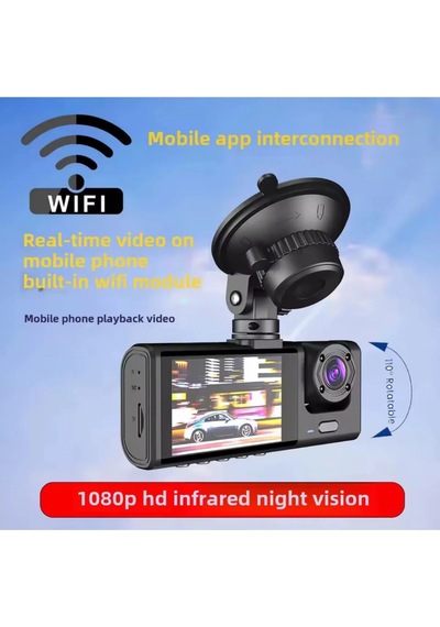 Buğz 3 Kanal Araba Dvr Hd 1080p 3 Lensli Araç İçi Kameraüç Yönlü Kamera Dvr Araç Kamera