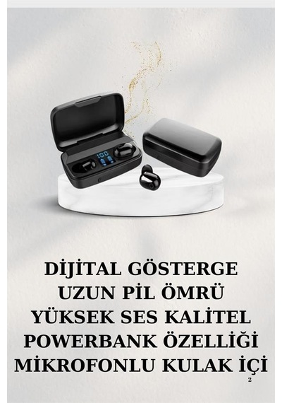 Dijital - 766 - Göstergeli Bluetooth Kulaklık Kablosuz Tws Stereo - Csmo-tex - Bluetooth 5.0