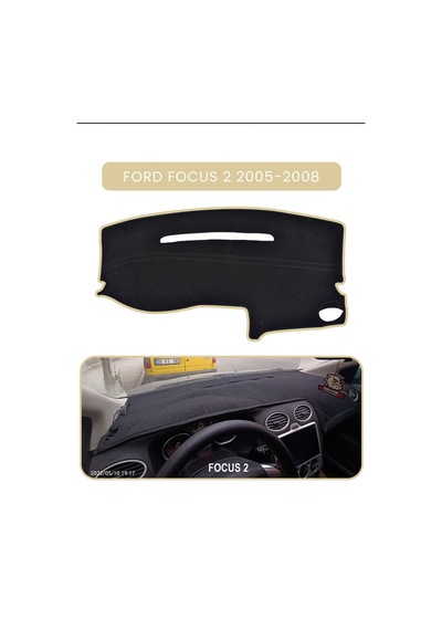 Ford Focus 2 2005-2008 Torpido Koruma Halısı Bej Kenar