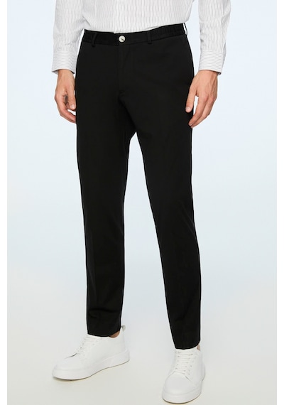 Morven Erkek Siyah Rayon Trend Düz Slim Fit Pantolon 26ms003038001 Siyah