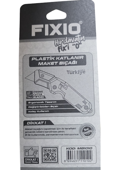 Fıxıo Katlanır Plastik Maket Bıçağı 24 Adet
