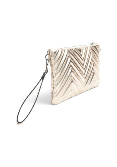 Silver Polo Altın - Altın Kapitone V Kadın Portföy Ve Clutch El Çantası Sp1250
