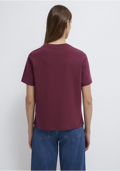 Mavi - Bordo Basic Tişört 1600965-70393 Bordo