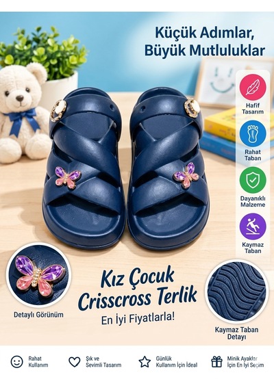 Kız Çocuk Sandalet Lacivert