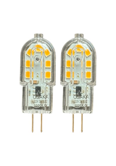 2 Adet Osaka 3w Sarı Işık 3000k G4 Duylu Led Kapsül Ampul
