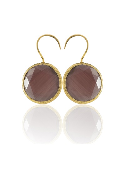 Kadir Jewellery 22 Ayar Altın Kaplama Kadın Taşlı Küpe -el İşçiliği Ve Hipoalerjenik Küpe Kehribar 65144928
