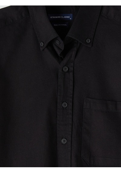 Lcwaıkıkı Classic Siyah Standart Kalıp Gabardin Erkek Gömlek