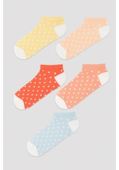 Penti Dots Renkli 5li Patik Çorap Çok Renkli