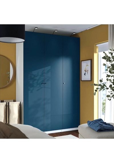 Ikea Beyaz Geniş Kapaklı Gardırop 150x60x236 Cm