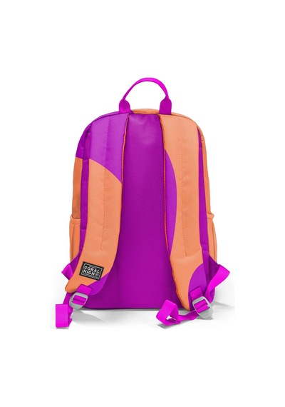 Coral High Koyu Pembe Turuncu Desenli 3'lü Okul Çanta Seti Set0123684 - Kız Çok Renkli