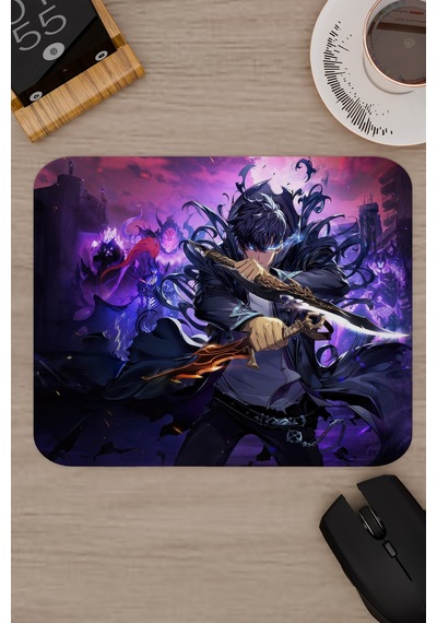 Solo Leveling Anime V2 - 22x18 Gaming Kauçuk Kaymaz Taban Mouse Pad Fare Altlığı