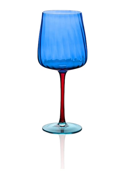 The Mia Şarap Kadehi Mavi 600 Ml Çok Renkli