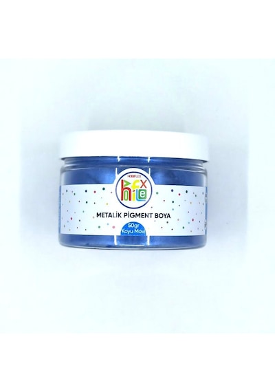 Epoksi Reçine Metalik Pigment Sedefli Toz Boya Koyu Mavi Renk 50 G