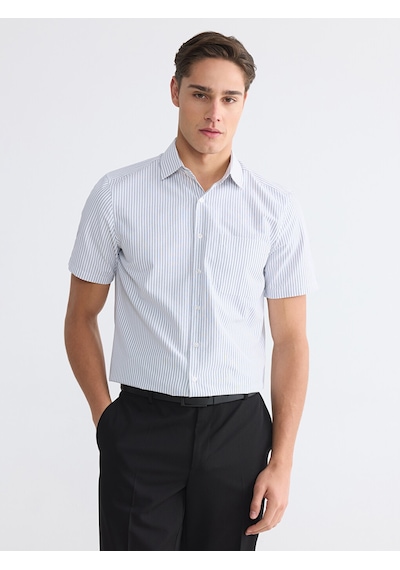 Lcw Busıness Gri Regular Fit Çizgili Erkek Gömlek