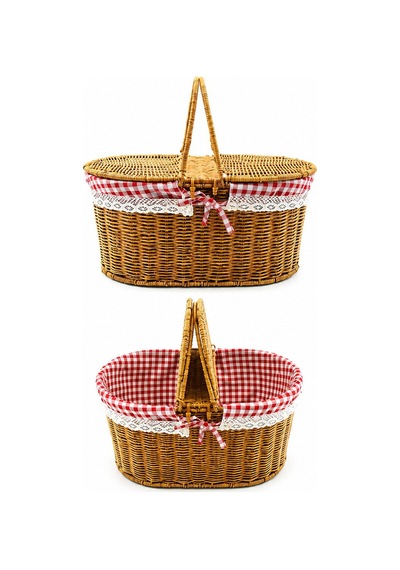 Yakut Piknik Sepeti Oval Hasır- 12'li Paket