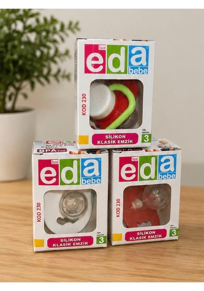 Eda Bebek Emziği 3 No 18 Ay 3 Lü Set Açık