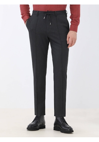 Kip Antrasit Dokuma Jogging Fit Casual Pantolon Antrasit