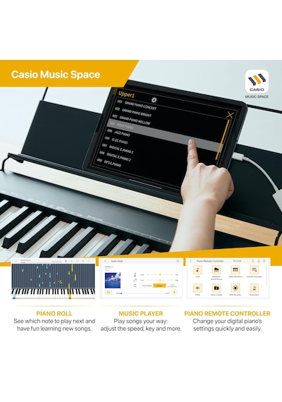 Casio Cdp-s110bk Dijital Piyano, 88 Ağırlıklı Tuşlu, Siyah
