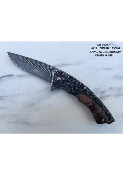 Mtech Mt-1009-a Katlanır Yarı Otomatik Kamp Çakı Siyah