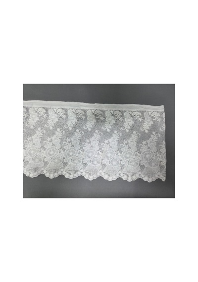 23 Cm Krem Pvc Dantel Raf Örtüsü Dolap İçi Örtü Runner Beyaz-3