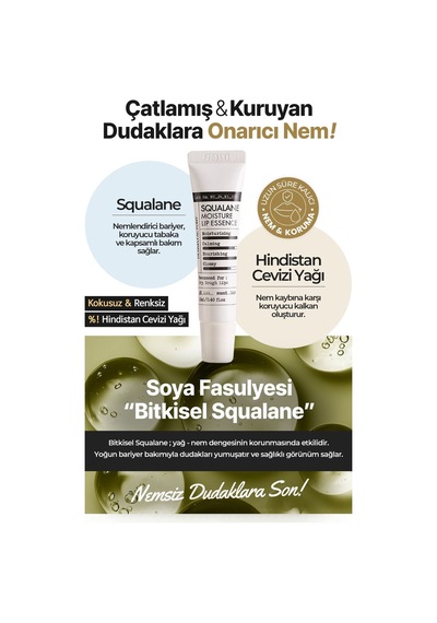 Derma Factory %50 Squalane İçeren Yoğun Nemlendirici ve Onarıcı Dudak Kremi Derma Factory Lip Essence