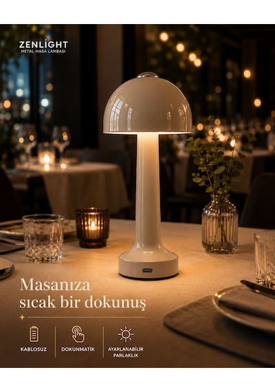 Zenlight Metal Masa Lambası Kum Beji