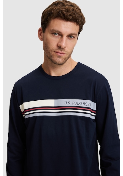 U.S. Polo Assn. Erkek Lacivert Pijama Takımı 50333257 Vr033