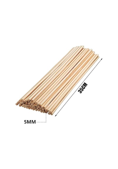 Ahşap Bambu Maket Patates Kızartma Çubuğu Çöp Şiş 300'lü 35 CM