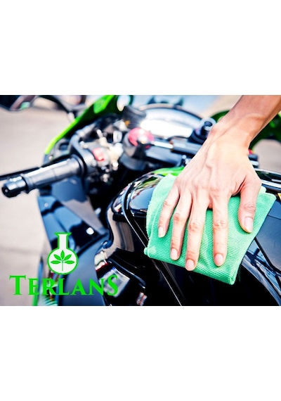 Terlans Motosiklet Hızlı Cila Temizlik Boya Koruma+Mikrofiber Bez