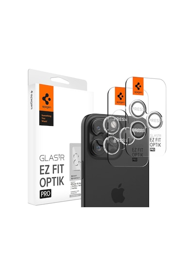 İphone 17 Pro/pro Max / 16 Pro/16 Pro Max / 15 Pro/15 Pro Max İle Uyumlu Kamera Lens Koruyucu Cam Kolay Kurulum Glas.tr Ez Fit Optik Pro 2 Adet Crystal Clear - Agl06914