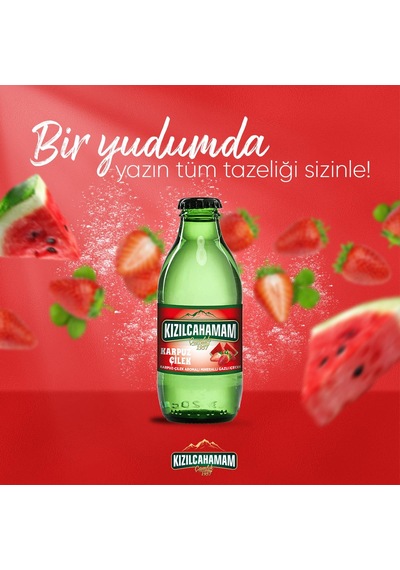 Kızılcahamam Çamlık Karpuz Çilek Aromalı Maden Suyu 200 Ml X 24 Adet
