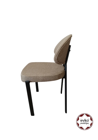 Evko Mobilya Damla Sandalye, Mutfak Salon Sandalyesi, 2 Adet Sandalye, Metal Sandalye, Yemek Sandalyesi, Otel Cafe Restoran Sandalyesi Kahverengi