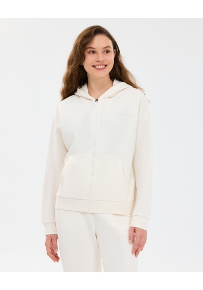 Skechers W Essential Full Zip Sweatshirt Kadın Beyaz Sweatshirt S2610016-3855