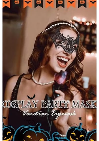 Kadın & Erkek Halloween Dantel Maske Siyah Venedik Tarzı Maske Balosu Göz Maskesi, Kostüm Ve Parti