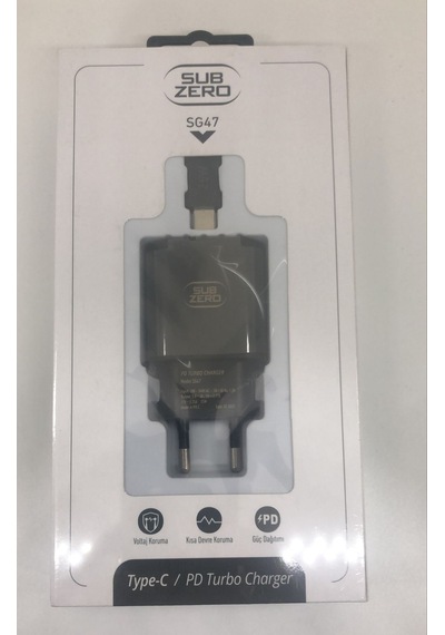 Type C Şarj Başlık Ve Kablo 25w Hızlı Subzero Sg47 25w Süper Hızlı Şarj