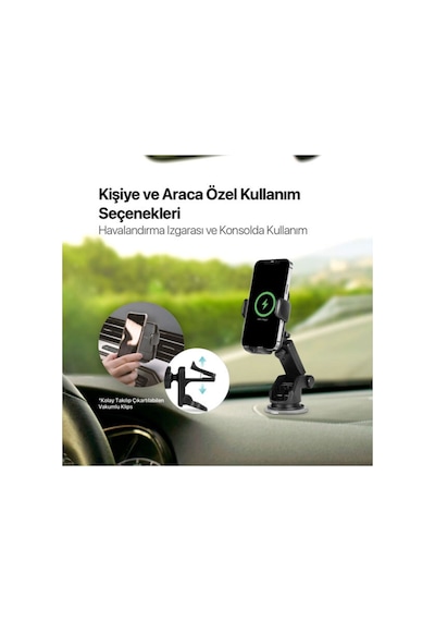 Aircharger Drive S Kablosuz Hızlı Şarj Özellikli Araç İçi Telefon Tutucu Diğer