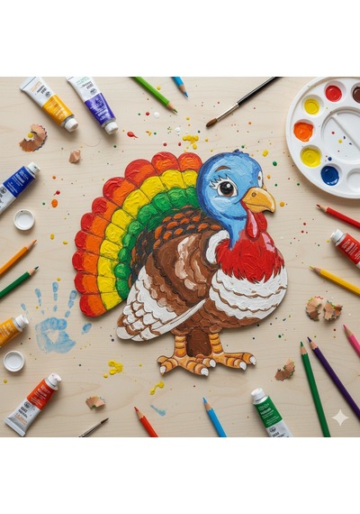 Boyanabilir Ahşap Hindi Figürü 15x14 Cm 10 Adet