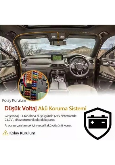 Araç Kamerası İçin Hardwire Kit, Usb Type-b Ve Type-c Seçeneğiyle, Dc 12v-24v Giriş, 5v-3a Çıkış, Gps Modüllü Kameralarla Uyumlu, 3.5 Metre Kablo Typ-b