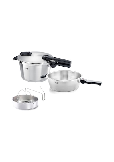 Fissler Vitaquick Premium 4,5+2,5 Litre Düdüklü Tencere + Buharda Pişirme Aparatı Çok Renkli