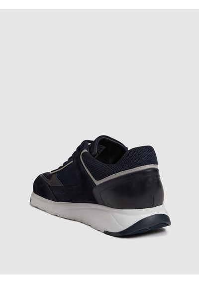 Cacharel Lacivert %100 Deri Sneaker Ayakkabı