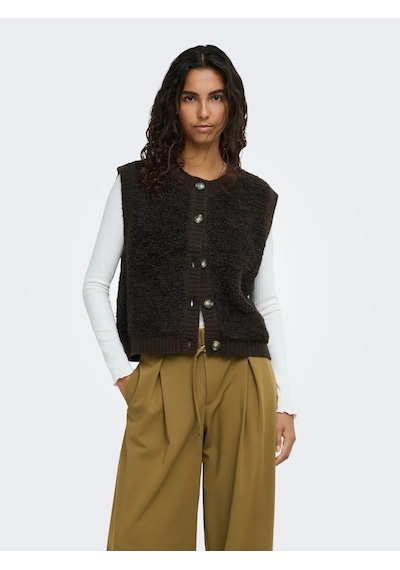 Jdy Jdyeira Life S/l On Button Vest Knt Noos Kadın Yelek 15359800 Kahve