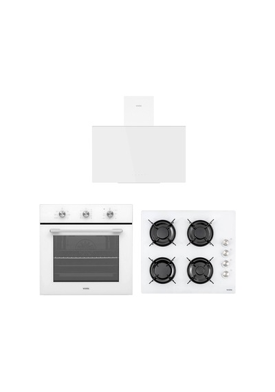 Vestel AF-5621 B - AO-6104 YB-DG - AD-63340 B Eğik Beyaz Pratik Zamanlayıcılı Set