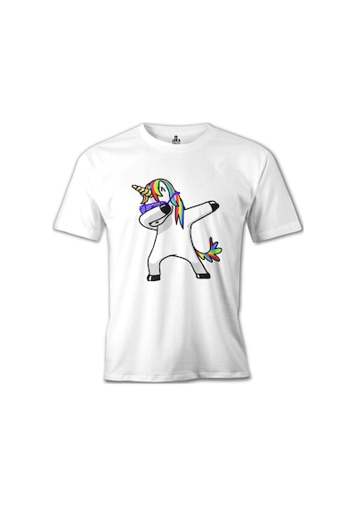 Unicorn - Rainbow Beyaz Erkek Tshirt