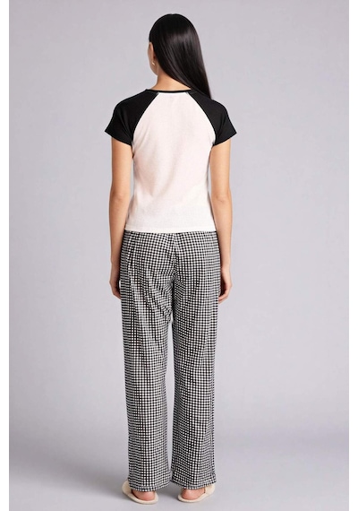 Defacto Pijama Takımı Üst Kareli Alt G8522AX26SP